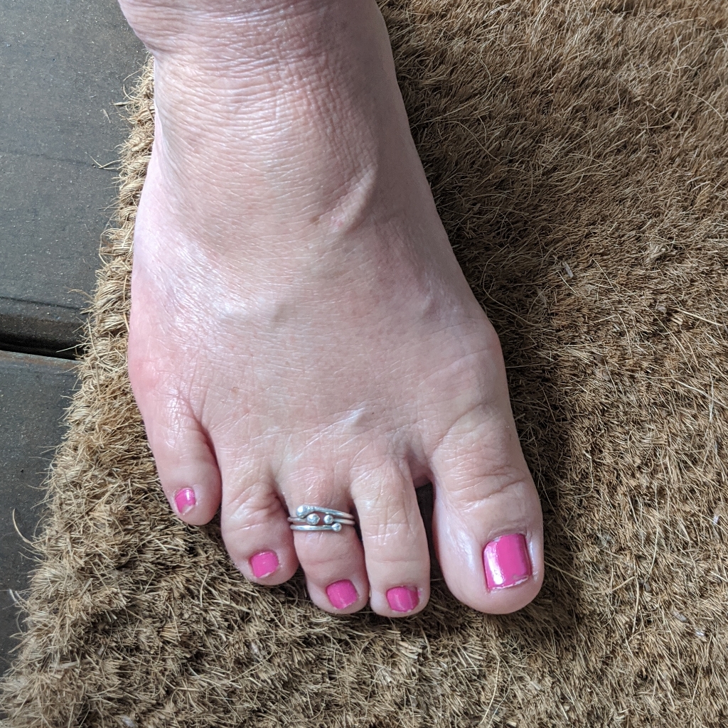 2 Handmade Sterling Silver Toe Rings